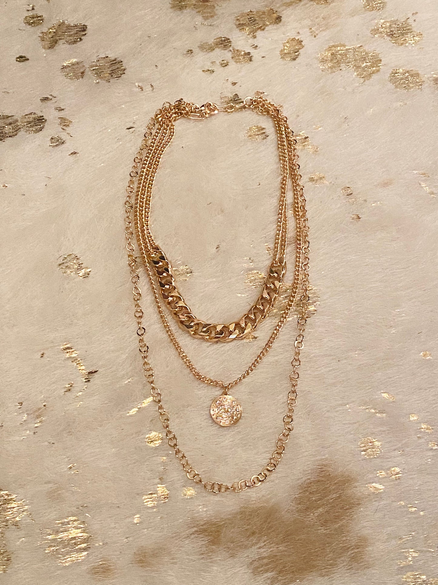 Gold layered necklace